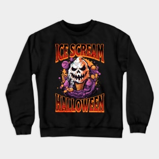 Ice Scream Halloween Scary Spooky Ice Cream Crewneck Sweatshirt